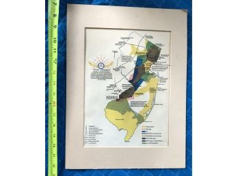 Colorful 1930s Map Of New Jersey