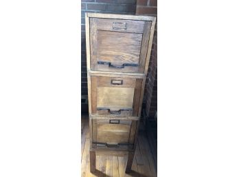 Three Stack Vintage File Cabinet