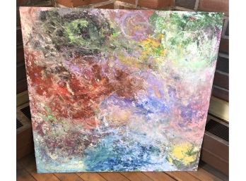Abstract Art Signed - Acrylic On Board