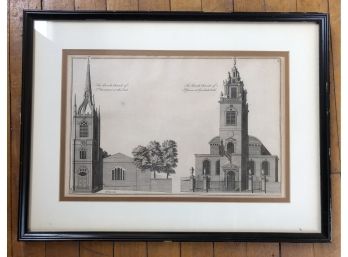 Woodblock Print 'St. Dunstan's And St. James'