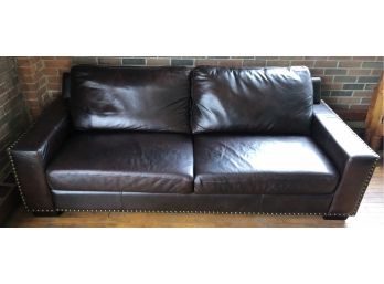 Abbyson Brown Leather Couch
