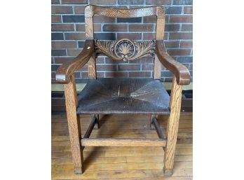 Turn Of The Century Oak Arm Chair