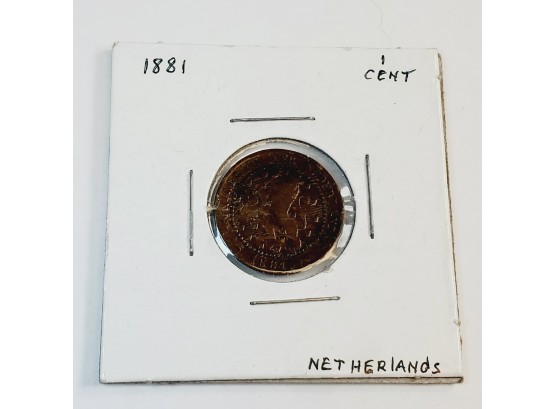 1881 1 Cent Netherlands Penny