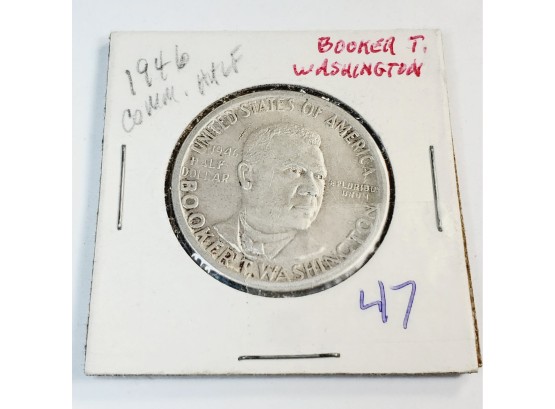 1946 Booker T. Washington Memorial Half Dollar 90 Silver