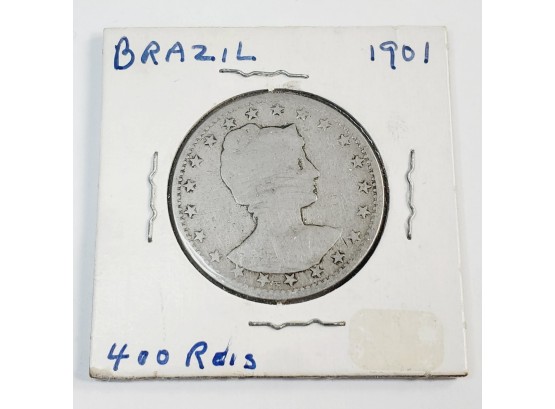 1901 Brazilian  400 REIS  Coin