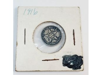 1916   CUBA  Cinco Centavos Coin
