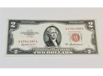 1953 A  $2 Red Seal Bill