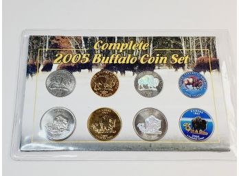 Complete 2005-D Buffalo Coin Set Lewis And Clark Nickels & Kansas State Quarters
