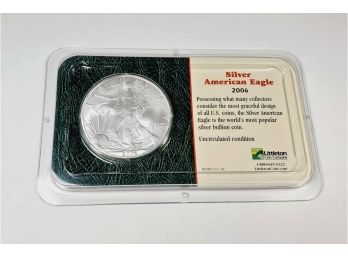 2006 American Silver Eagle In Plastic Case With Info