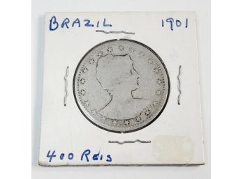 1901 Brazilian  400 REIS  Coin