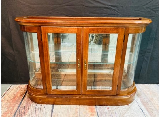 Pulaski Rounded Demilune Glass Console Curio Cabinet