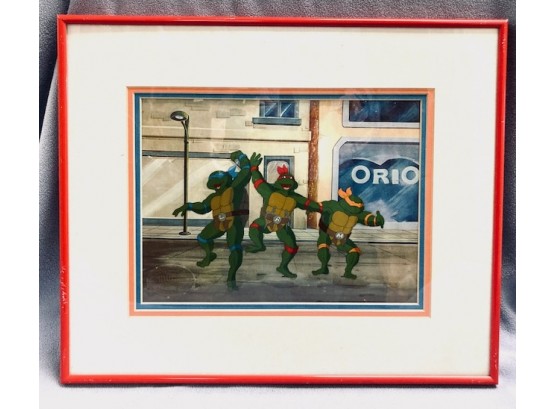 Framed Under Glass Teenage Mutant Ninja Turtle Animation Cell