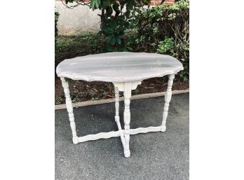 Vintage Shabby Chic Distressed Painted Accent Table