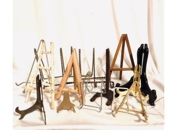 Large Grouping Of Plate & Display Stands (17pcs)