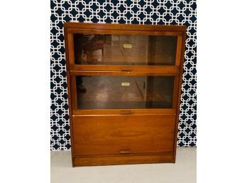 Antique Lundstrom Glass Front Barrister Bookcase (#2)