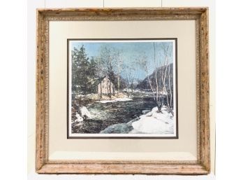 Framed American Impressionist E.W. Redfield 'Pennsylvania Mill' Circa 1920