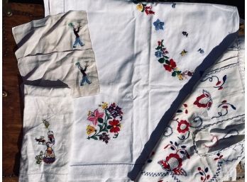 Vintage Kitchy Embroidered Grouping