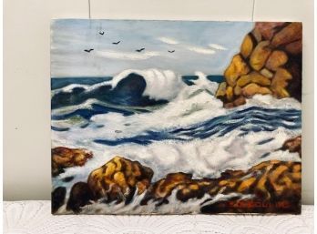 Oil On Canvas - 'Seascape'  Artist Signed