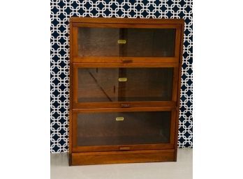 Antique Lundstom Glass Front Barrister Bookcase (#1)