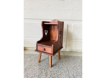 Unique Vintage Pine Accent Table