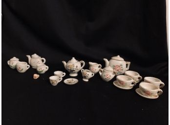 Larger Grouping Of Vintage Diminutive Tea Sets (22pcs)