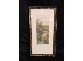 Framed Original Artwork - 'A Lagged Brook' - Signed Burrowes
