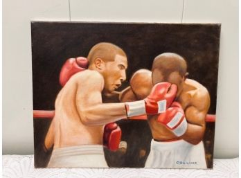 Oil On Canvas - 'Prize Fight'  Artist Signed