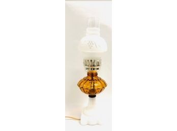 Electrified Oil Hurricane Style Lamp