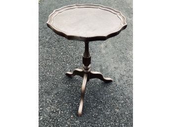 Vintage Tri-leg Wooden Plant Stand/accent Table