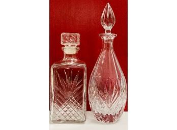 Pair Of Complimentary Liqueur Decanters