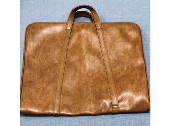 Vintage Faux Leather Bi Fold Garment Bag