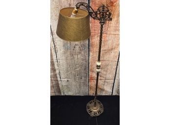 Fantastic Antique Brass And Marble Floor Lamp