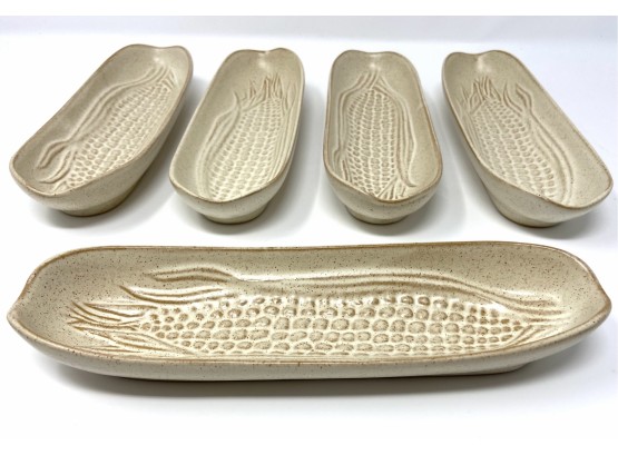 Set Of Five Corn On The Cob Dishes