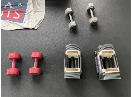 Sport 50 Powerblock With Two Additional Pairs Of Dumbells