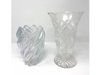 Pair Of Vintage Glass Vases