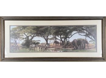 Simon Combes 1992 African Oasis Signed And Numbered Large Print