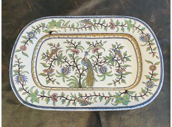 Estrela De Conimbriga Portugal Hand Painted Pottery Tray