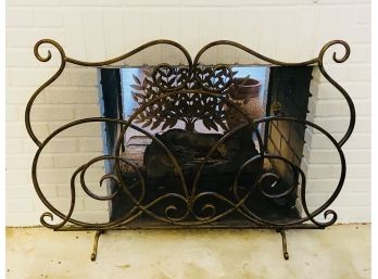 Vintage Scrolled Fireplace Screen