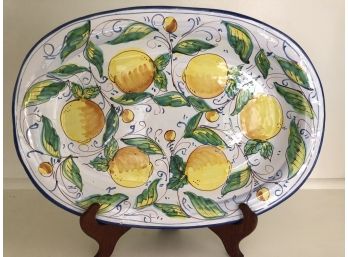 Hand Decorated Platter Made In Italy