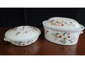 Royal Worcester Strawberry Fair Design Flameproof Porcelain Oven To Table