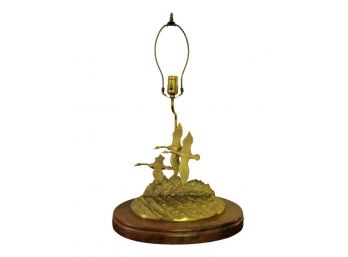 Vintage Brass Lamp By Donald Mc Donald