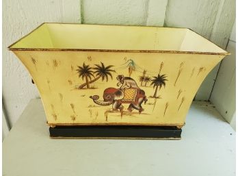 Hand Painted Tin Planter