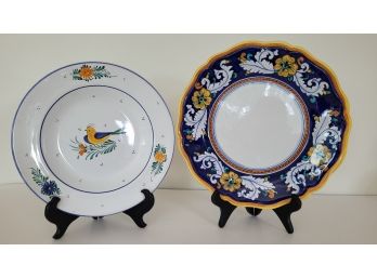 Nice Decorative Italian Plate & Bowl