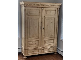 Magnificent Antique Distressed Painted Armoire