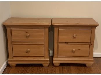 Pair Nice Alexander Julian Colors, Home Collection Wo Drawer  Pine Night  Tables