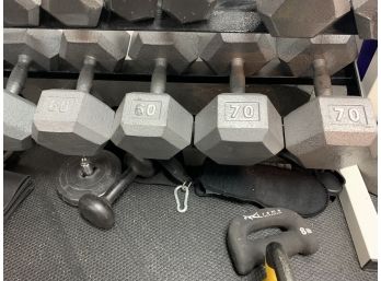 Two 60 Lb & 2 70 Lb Hand Weights ONLY