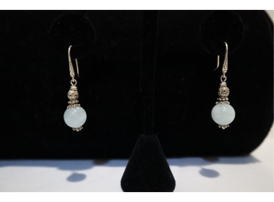 925 Sterling With Light Blue Stone Earrings China