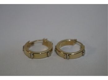 14K Gold Hoop Earrings From Turkey 2.9 Grams