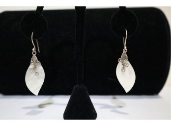 925 Sterling With Mother Of Pearl Earrings