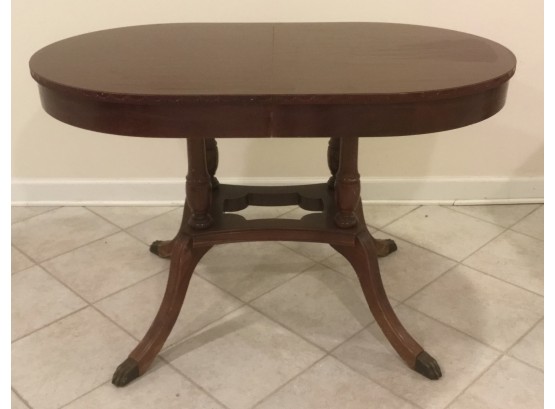 Antique Claw Foot Mahogany Oval Table